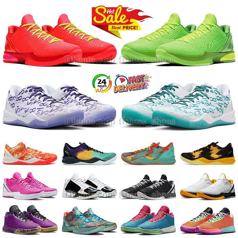 Kobe 6 Grinch 6s Protro Reverse Grinchs Basketball Shoes Lebron 20 des chaussures Mamba 5 8 5s 8s Think Pink All Star Radiant Emerald Sneakers Me