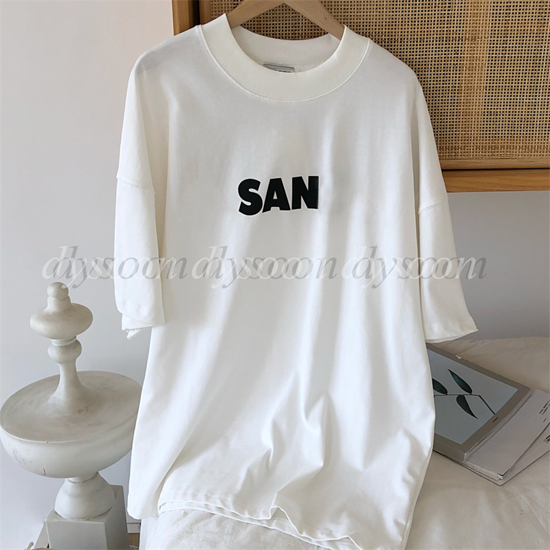 Women Men T-shirt Large Letter Style Loose Unisex T-shirts Size SML 25940-image-946034414