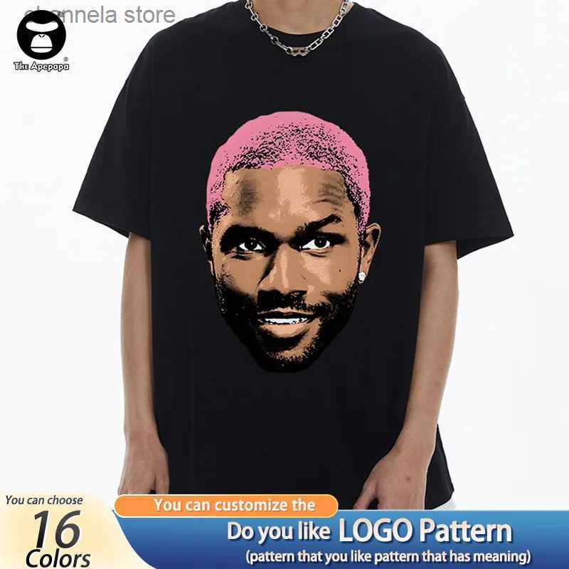 Men's T-Shirts Frank Vintage T-shirt Blond Hip Hop Pop Music Singer R B Cotton Men T shirt New Tee Tshirt Womens Tops T240227-image-946498680