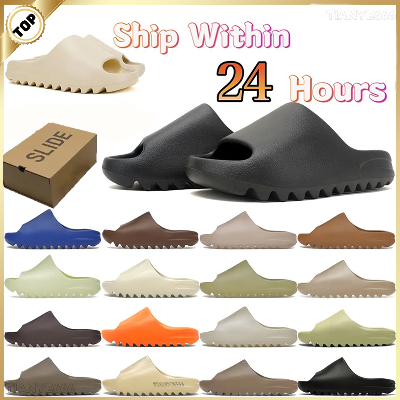 Slippers Shoes Sandals Designer Slides Trainers Sliders Sliders Slider Mens Dhgate Fashion Shoe with Box Bone White Resin Sand Beach Men Womens Ye 2024 News 