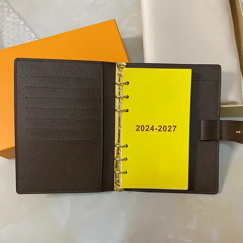 Vintage Designer Large DESK AGENDA COVER Holders Memo Planner Men Women Notebook Diary Protective Case Card Passport Holder Wallet Desktop Notepa-image-1065660793