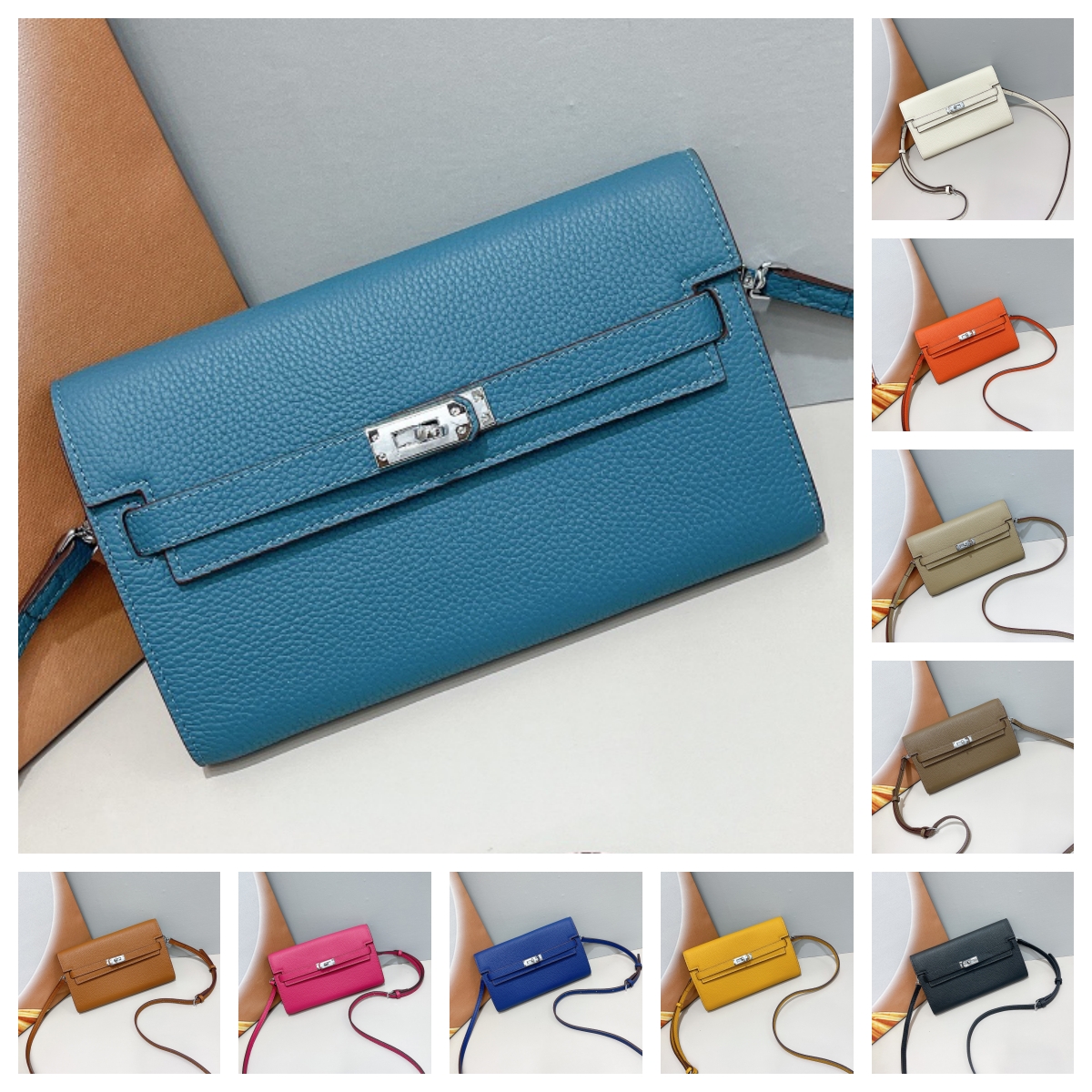 Pink Purse Woman Wallet Small Crossbody Bag Shoulder Bags High Quality Genuine Leather Mini Gold or Silver Flap Bag Purse Handbag Brand Bag Cross-image-946548613