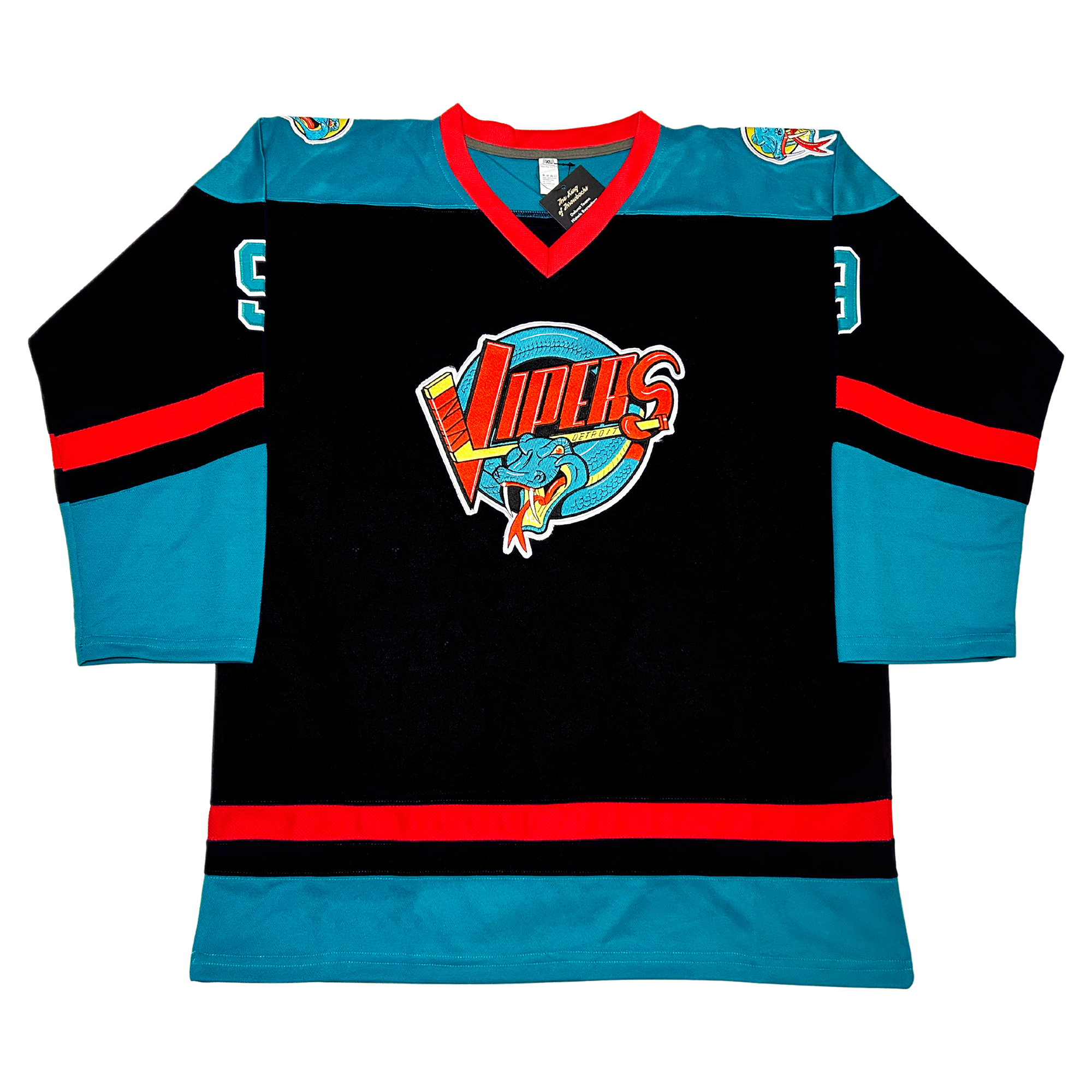 Detroit Vipers Retro Hockey Jersey Stitched Vintage Custom Any Name And Number cyhjersey-image-984324113
