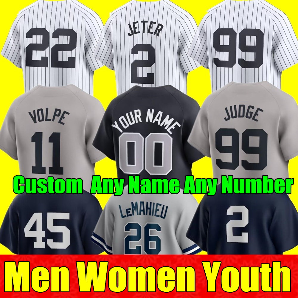 2024 S-4XL Custom Aaron Judge 22 Juan Soto Jersey Anthony Volpe Anthony Rizzo Nestor Cortes Jr. Giancarlo Stanton Aaron Yankees Gallo Torres Gerrit Cole Men Women Youth 