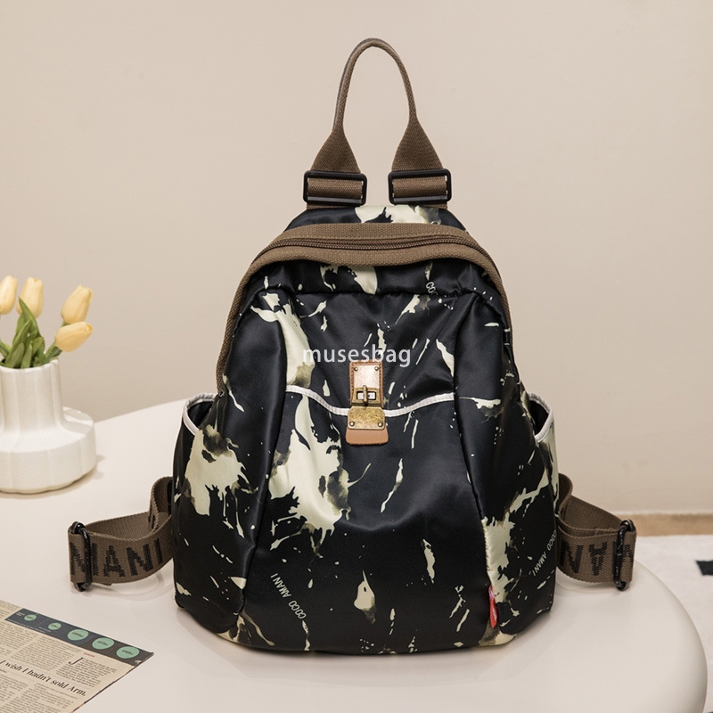 2025 Backpack for leisure Chinese style lightweight summer new large capacity trendy and fashionable commuting women's backpack 0a84