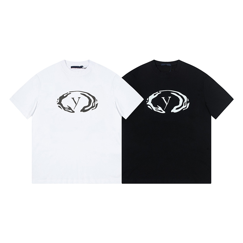 Summer Tshirts Designer Tees Fashion Hiphop Tees Mens Tops with Letter Printed and Badge Breathable T-shirts Streetwear Multi Style-image-556424918