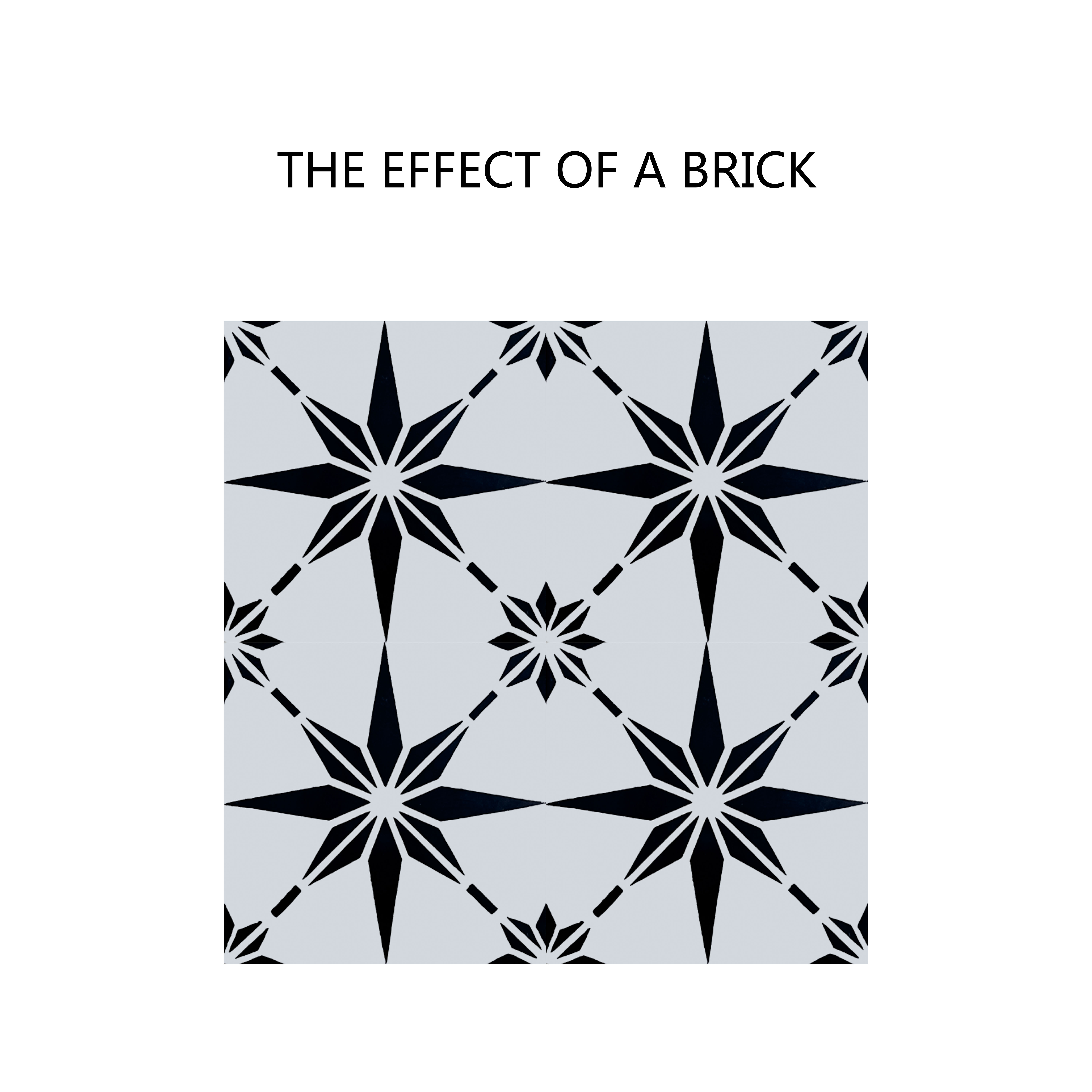 Handmade cement tile black and white quadrilateral pattern combination graphic splicing-image-984284842