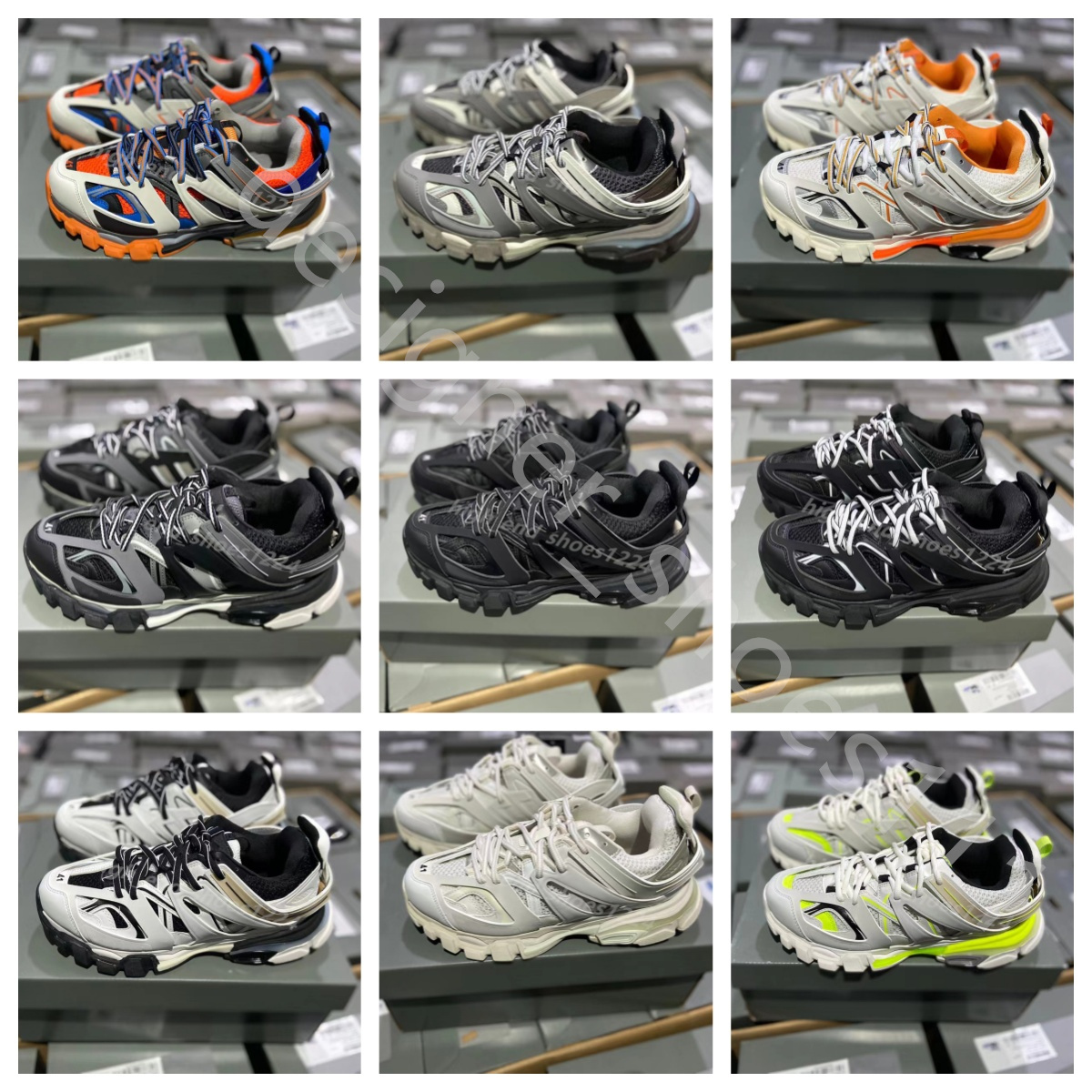 new Designer casual shoes for men and women running shoes luxury sports shoes increased by 3.0 triple white black sports shoes leather luxury bra-image-984599413
