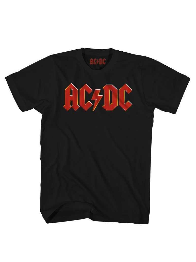 Men's T-Shirts Classic bolt ACDC band T-shirt summer cotton T-shirt punk rock cotton short sleeved T-shirt mens 2024 new casual top T240531-image-984486111