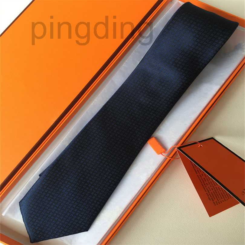 Luxury Necktie High Quality Mens Letter Tie Silk Necktie black blue Aldult Jacquard Party Wedding Business Woven Fashion Top Design Hawaii Neck Ties