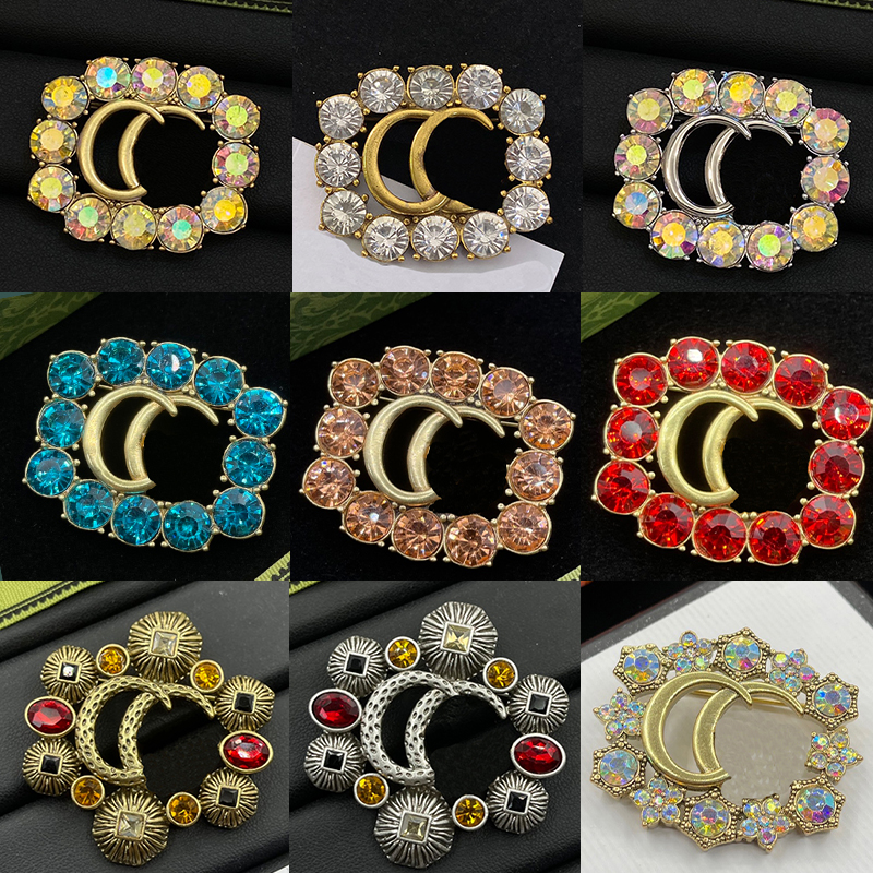 2024 brand classic crystal brooch high-quality S925 silver needle environmentally friendly white copper designer brooch luxurious brooch jewelry