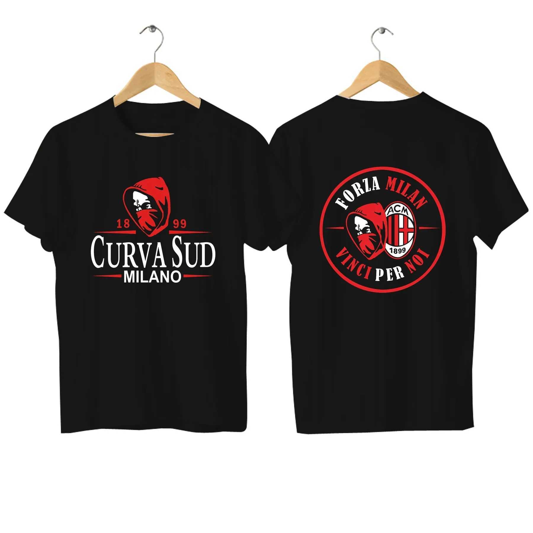 Men's T-Shirts 2024 Men T Shirt Casual AC Curva Sud Milano 1899 Milan T-shirt Graphic Oversized Breathable Comfortable Streetwear S-4XL T240-image-984485145