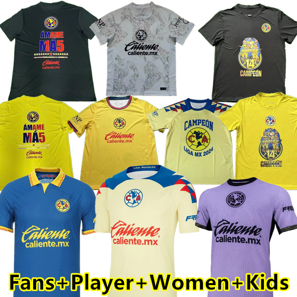 S-4XL 2023 2024 Liga MX Club America Soccer Jerseys 23 24 25 Third HENRY R.MARTINEZ D.VALDES G.OCHOA FIDALGO 2023 fans player version men women kids maillot Football Shirt 