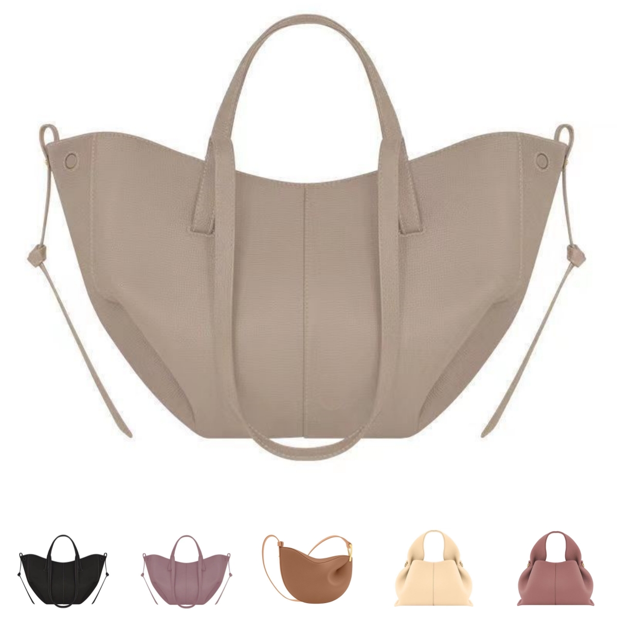 Paris Numero Dix Half Moon Bag 5A Full Grain Cyme Tonca Textured UN NANO Calf Leather Beri Tote Luxurys Designer Crossbody Womens Hobo Handbags Mini