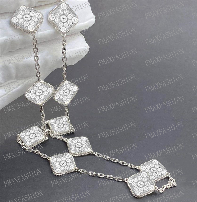 10 motif clover necklace diamond necklaces luxury jewelry designer for women 18k gold silver plated shell 4/four leaf clover Necklace fashion jewelry christmas gift 