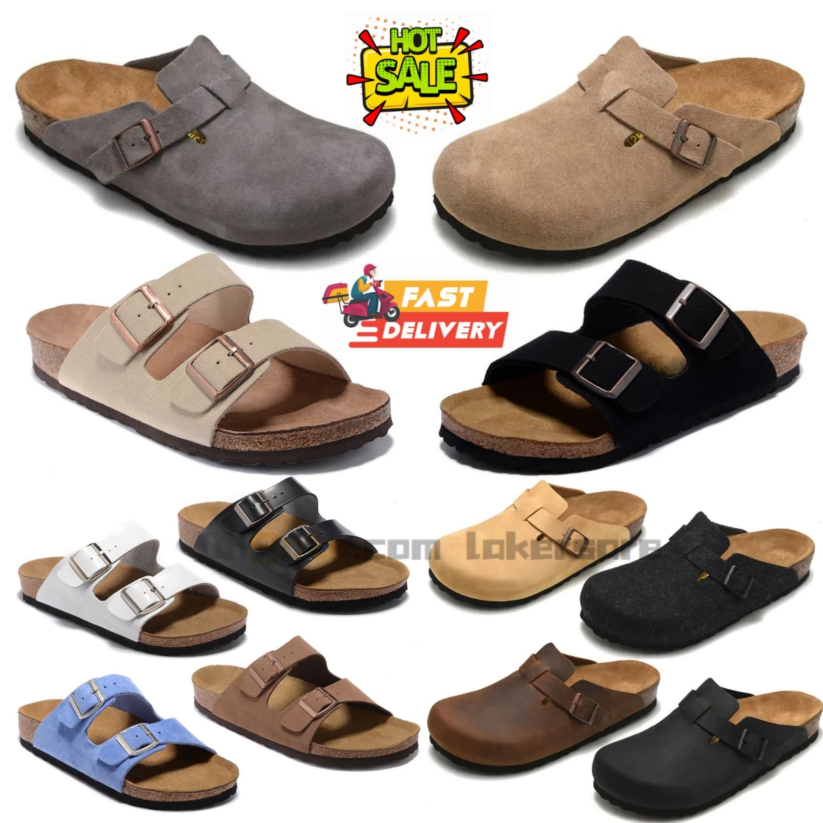 Designer shoes mens womens sandals clogs slippers leather suede Mueller shoes fashionable and casual flat bottomed shoes lazy shoes Double button-image-938005990
