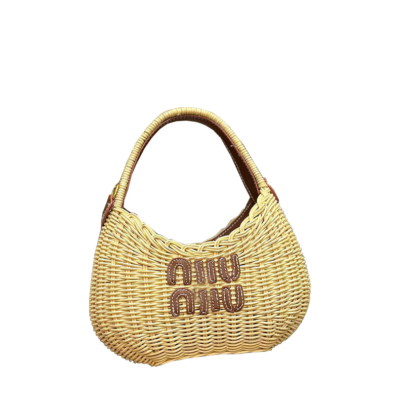 designer Wander sac à main en osier tressé femme homme MM sac bandoulière tissé