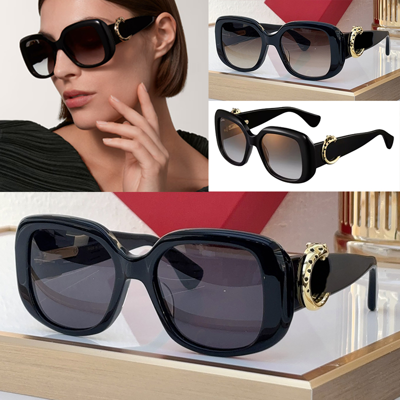 Designer Metal C Lunettes de soleil Femme Man lunettes surdimensionnées Cadre carrée sur le soleil CT0471 Style de mode extérieur Gasse du soleil