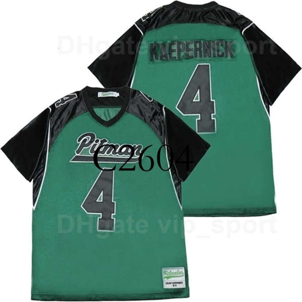 GC2604 John H. Pitman Football 4 Colin Kaepernick High School Jersey Men Team Color Green Sport Pure Cotton Tous cousu de qualité supérieure resp