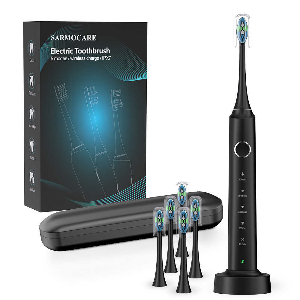 Couples maglev electric toothbrush rechargeable 6 replacement head Adult set-image-941272975