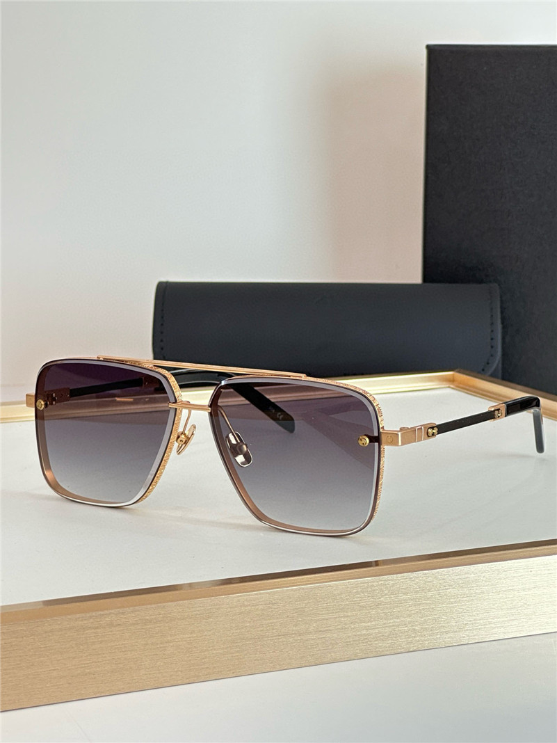 Nouveau design de mode lunettes de soleil carrées 073 monture en métal lentille coupée sans monture style simple et populaire lunettes de protect