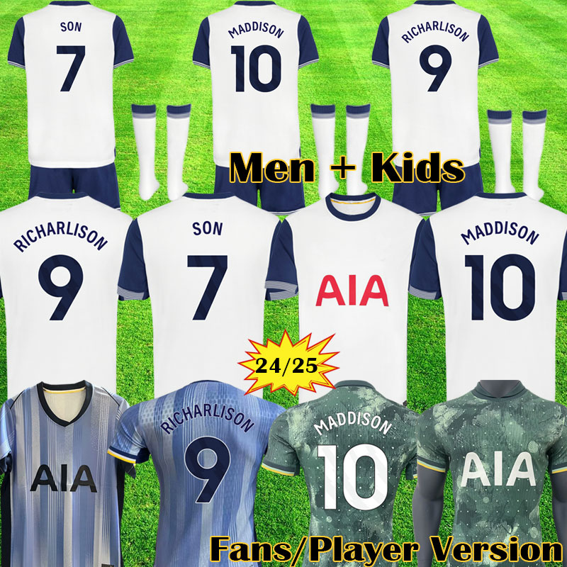 3XL 4XL 23 24 24 SON RICHARLISON MADDISON Soccer Jerseys COYS KULUSEVSKI HOJBJERG 2023 2024 2025 ROMERO THFC Football shirt tOttenNhaMSe kit BENTANCUR Men kids set 