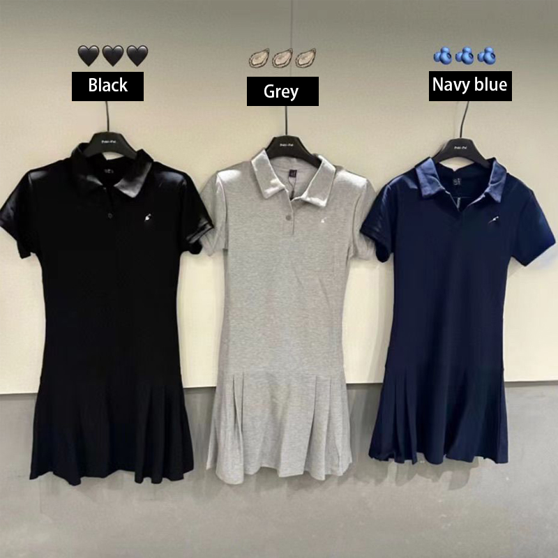 Womens Dresses Designer Skirt tennis Embroidered Pony Straight Skirts Athletic Casual skirt Golf Casual Skirt Polo Lapel Above Knee Fitness-image-985478097