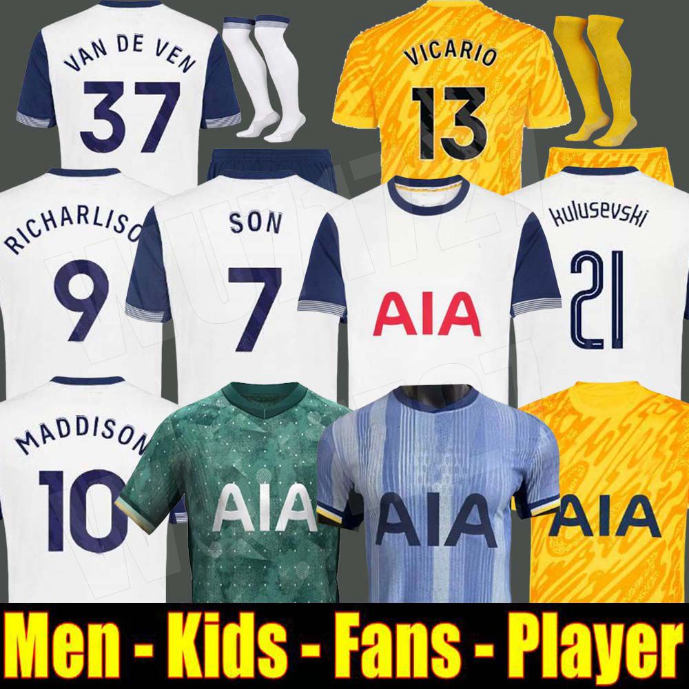 Men KIDS 23 24 SON Soccer Jerseys 2023 2024 jersey Football shirt ROMERO VAN DE VEN KULUSEVSKI BISSOUMA RICHARLISON PEDRO PORRO Fans players MADDISON VICARIO WERNER 