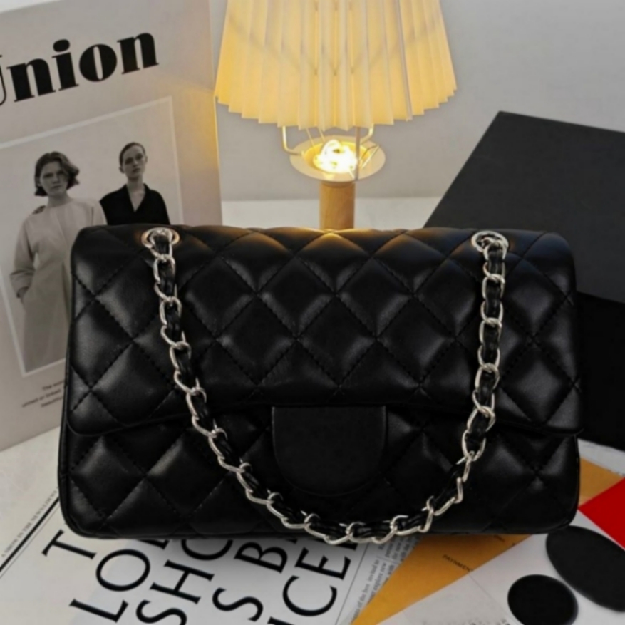 High quality luxury bag designer bag Caviar crossbody bag Chains shoulder bag mini small Genuine Leather designer wallets women tote bag Red blac-image-985551073