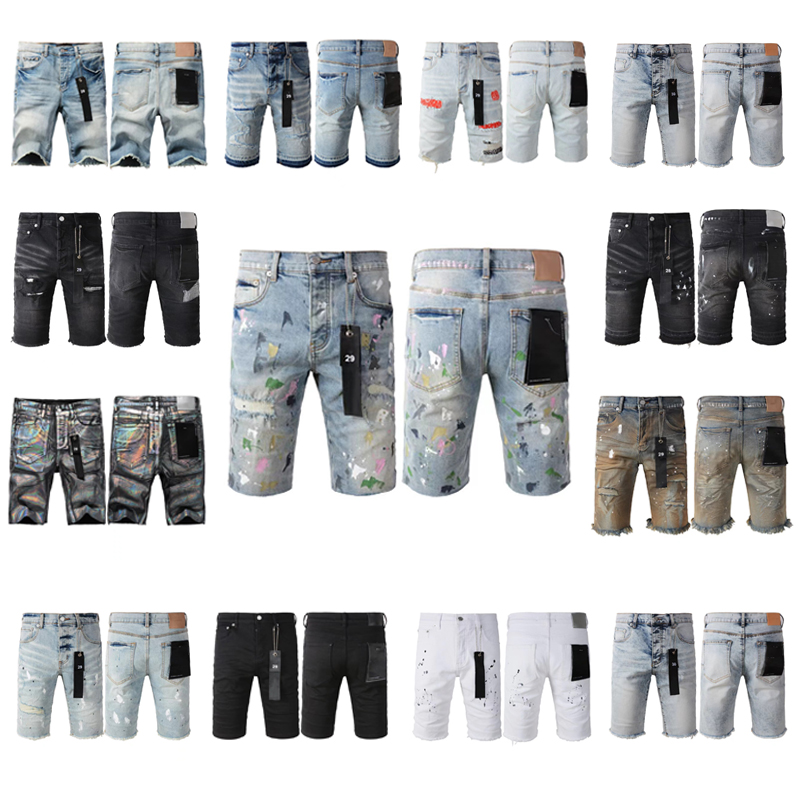 Purple Jeans Short Men's short Designer jeans Straight holes Casual Summer club Blue Ksubi jeans Women's shorts Luxury Patch same purple brand jeans 