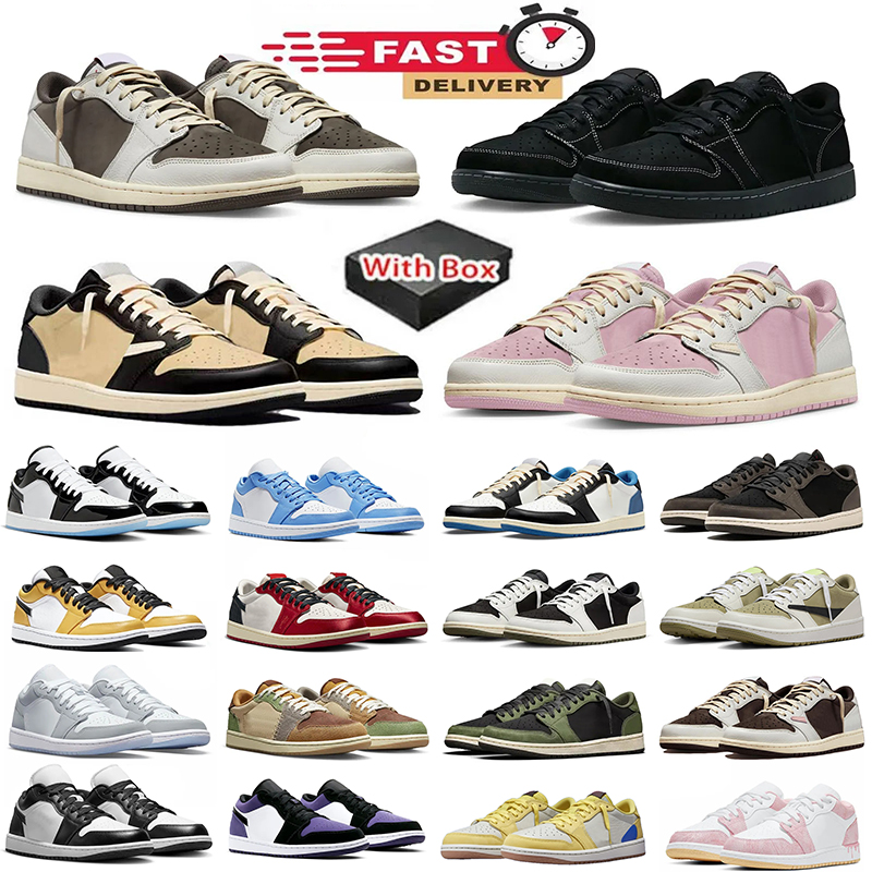 Top Zion Williamson Voodoo Alternate Jumpman 1 Basketball shoes 1s Low Reverse Mocha Black Phantom Golf Olive Concord Wolf Grey Women Mens Bigger Size 46 OG Sneakers 