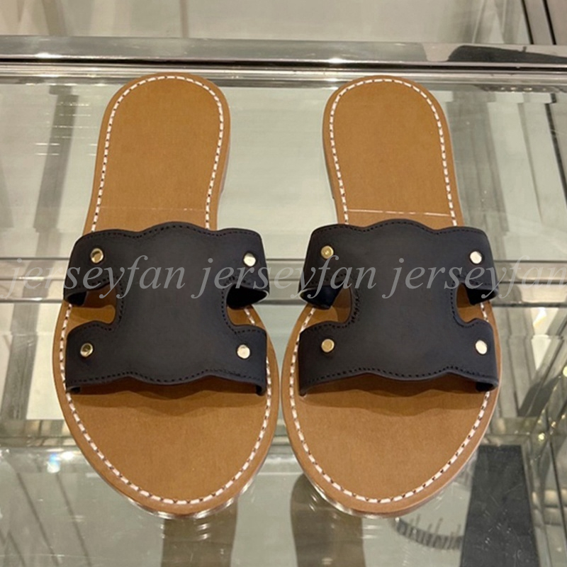 Women Slippers Size EUR 35-41 Black Brown White 3 Colors Fashion Slipper 21894-image-985571111