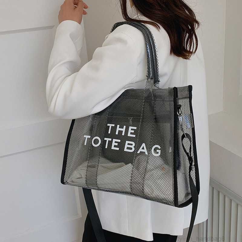 the tote bags for women 2025 summer new luxury designer handbags big clear beach shopper shopping bag large totebag square purse spunq