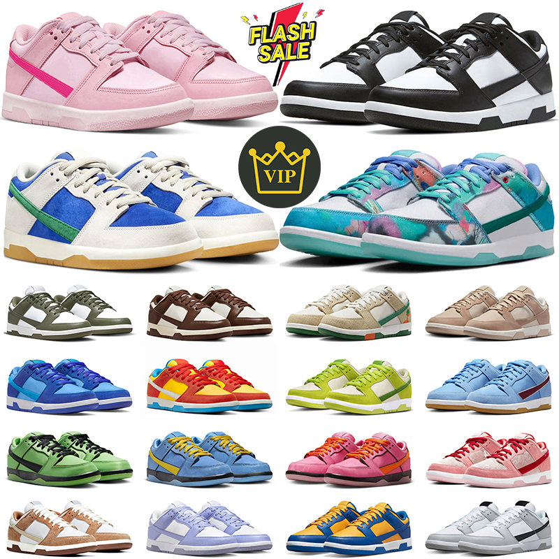 With Box Panda Running Shoes For Men Women White Black Racer Blue Orange Pearl womens Triple Pink Green Rose Whisper designer mens trainer sneakers 
