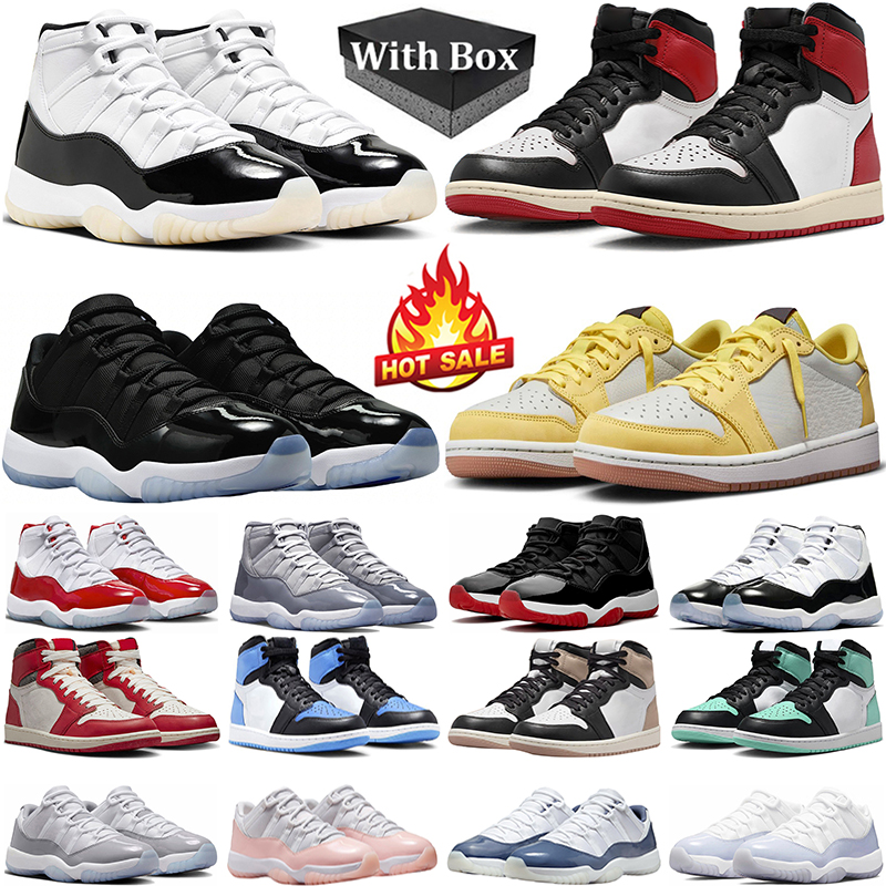 With Box Jumpman 1 3 11 Basketball Shoes Men Women 11s Gratitude Cool Grey Cherry 1s Black Phantom Reverse Mocha Satin Bred 3s White Cement Mens Trainers Sneakers 