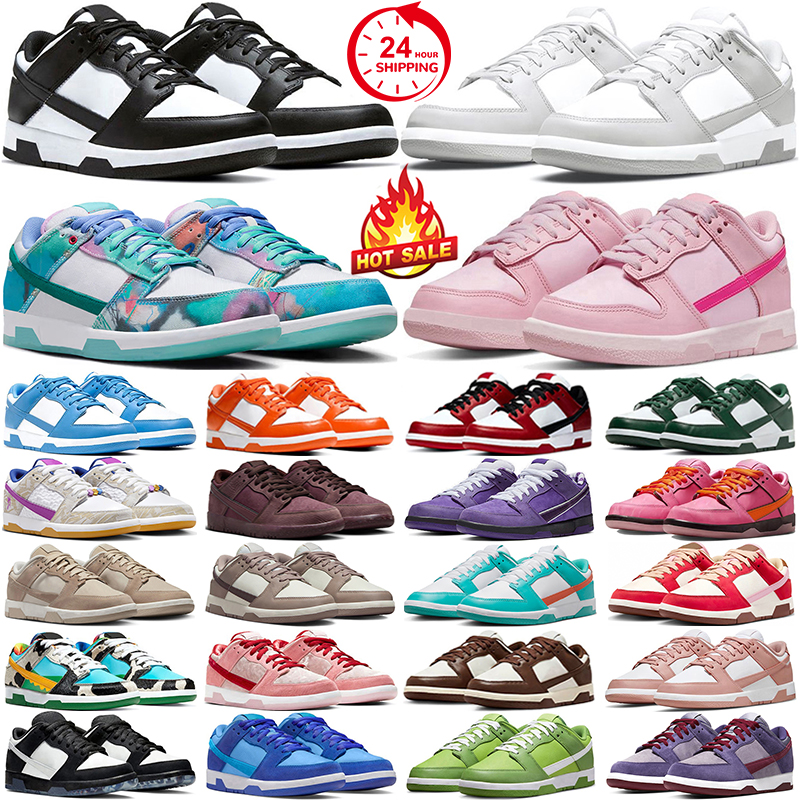 Designer running shoes men women low Panda Grey Fog Triple Pink White Blue Brown Team Green Photon Dust Valentines Day GAI mens trainers outdoor sneakers 