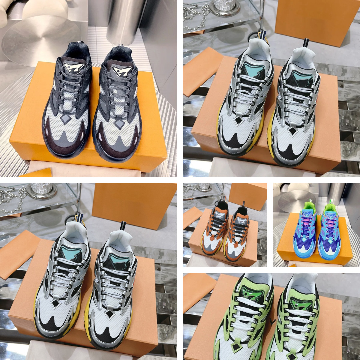 2024 Designer Runner Tatic Sneakers Luxury Men Women Casual Shoes Running Cool Grey White Green Black Silver Trainers Leather Fashion Breathable-image-985535017