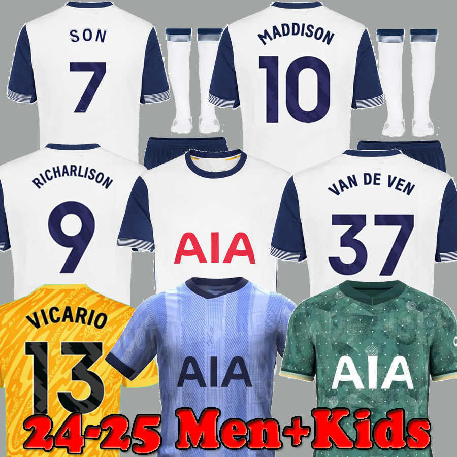 SON Maddison 24 25 RICHARLISON Soccer Jersey van de Ven KULUSEVSKI HOJBJERG SKIPP 2024 2025 ROMERO Pedro Porro Football kit shirt Men kids set VEliz DIER goalkeeper 