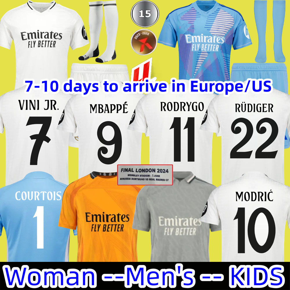 23 24 25 FANS Player Soccer Jerseys RODRGO Camiseta Football Jerseys VINI JR ARDA GULER Mbappe Football Shirt Kids Camiseta De Futbol Bellingham 2023 Real MadridS Y3 