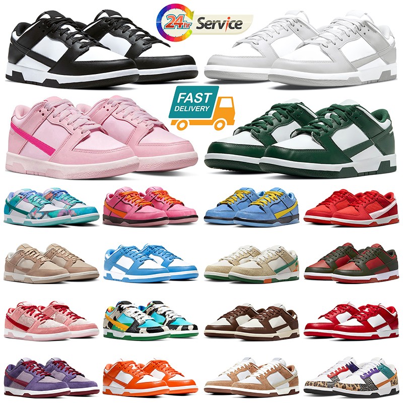 2024 Panda Shoes Men Women Pandas Low Powerpuff Girls Sneakers City of Love Blossom Triple Pink Corduroy Sanddrift Archeo Brown Grey Fog GAI trainers tennis 