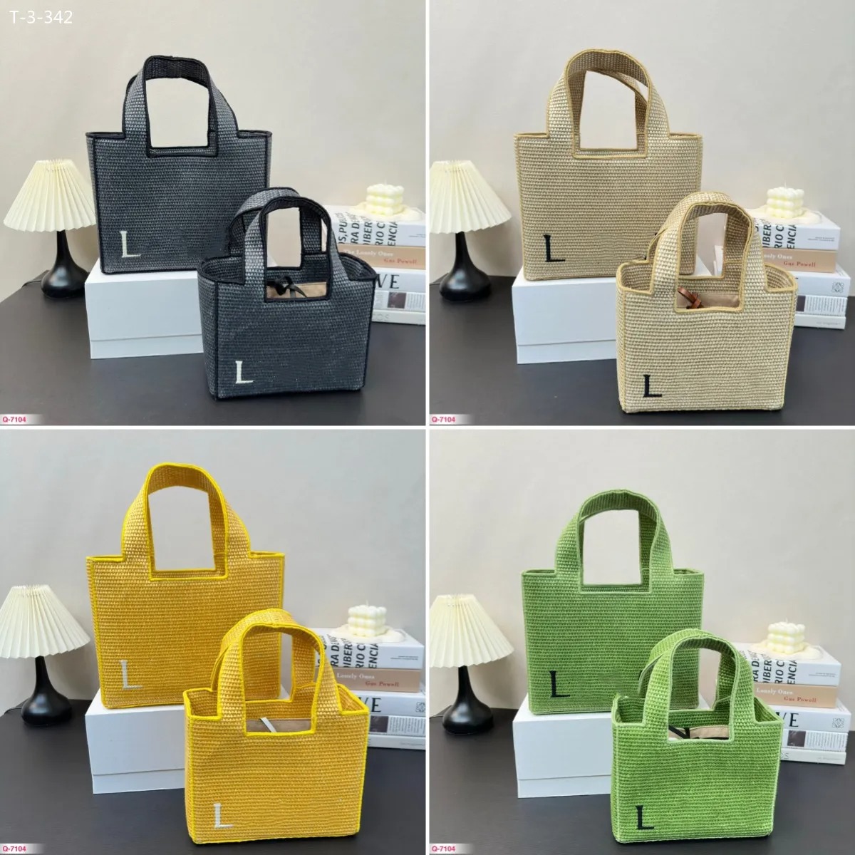 Women Beach Bags Tote Bag Adjustable Shoulder Straps Single Shoulder Bag Straw Shoulder Bag Travel Shopping Bag Designer Handbag Shape Purse Wall-image-995134636