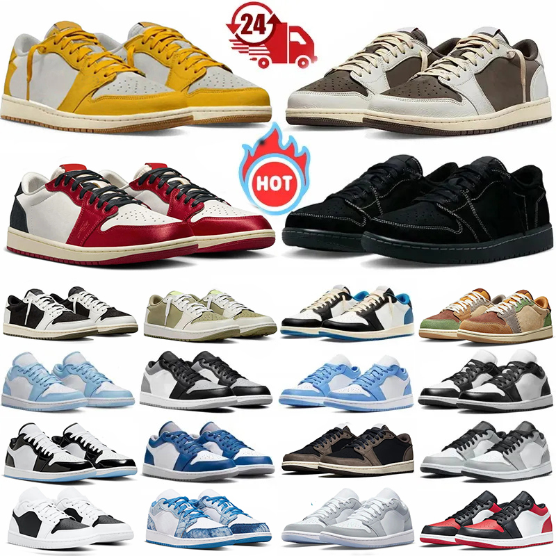 1s low basketball shoes for men women Olive 1 Black Phantom Wolf Grey Lows outdoor sports sneakers mens womens trainers 36-47 