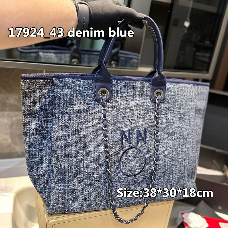 Top Shopping Bag Tote Bags Pouches Women's Denim Jeans Bag High Quarlity Handbag Fashion Designer bag-image-986095278