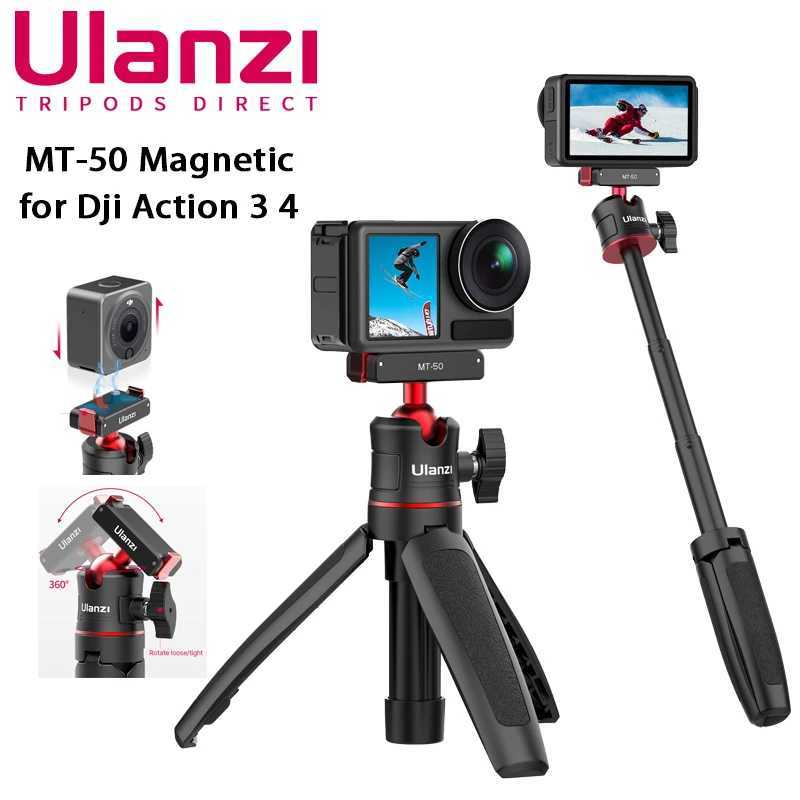 Tripods Ulanzi MT-50 mini Magnetic Tripod for Dji Osmo Action 3 4 Adjustable Tripod Stand Quick Release Ballhead Action Camera Accessory 246052-image-985981559