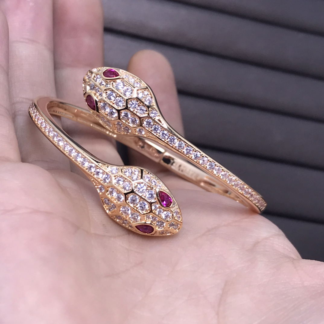 Double headed snake series designer single bangle for woman diamond highest counter quality fashion European size fashion anniversary gift with b-image-986008171