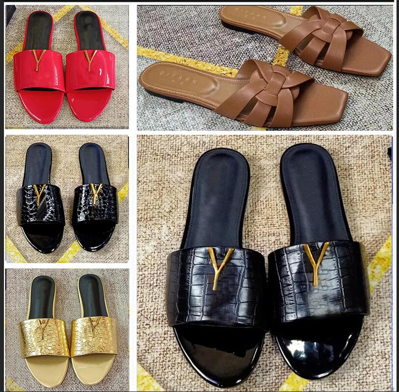 2023 luxuries designer Men's Women's Slippers Sandals Shoes Slide Summer Fashion Wide Flat Flip Flops With Box Size 35-42 