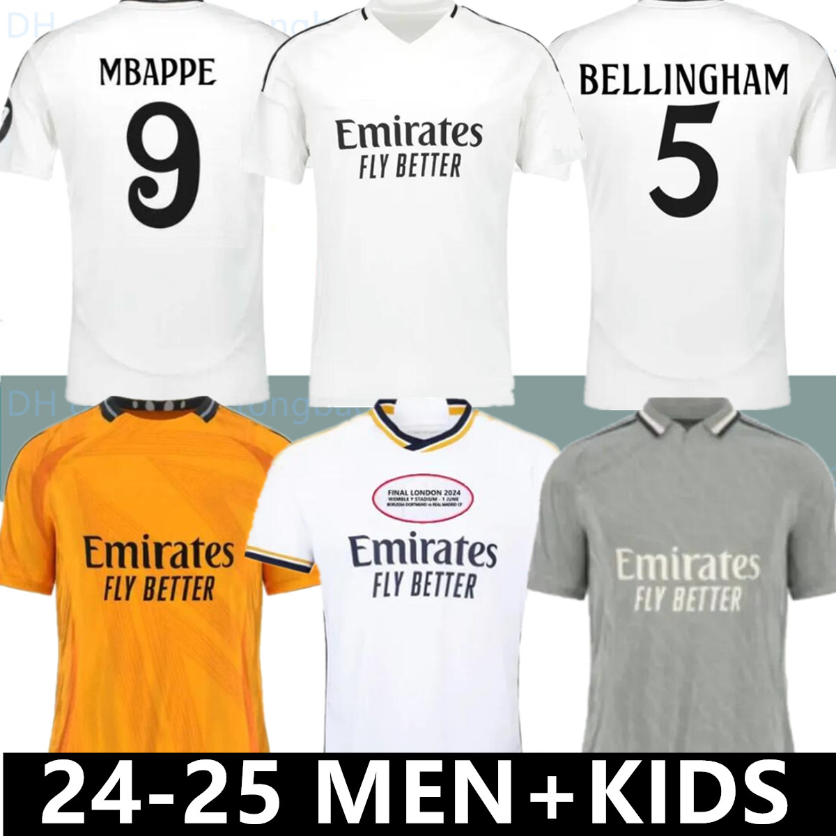 24 25 BELLINGHAM VINI JR soccer jerseys MBAPPE Tchouameni 2023 2024 football shirt Real Madrids CAMAVINGA Rodrygo MODRIC Camisetas men kids kit uniforms fans player 