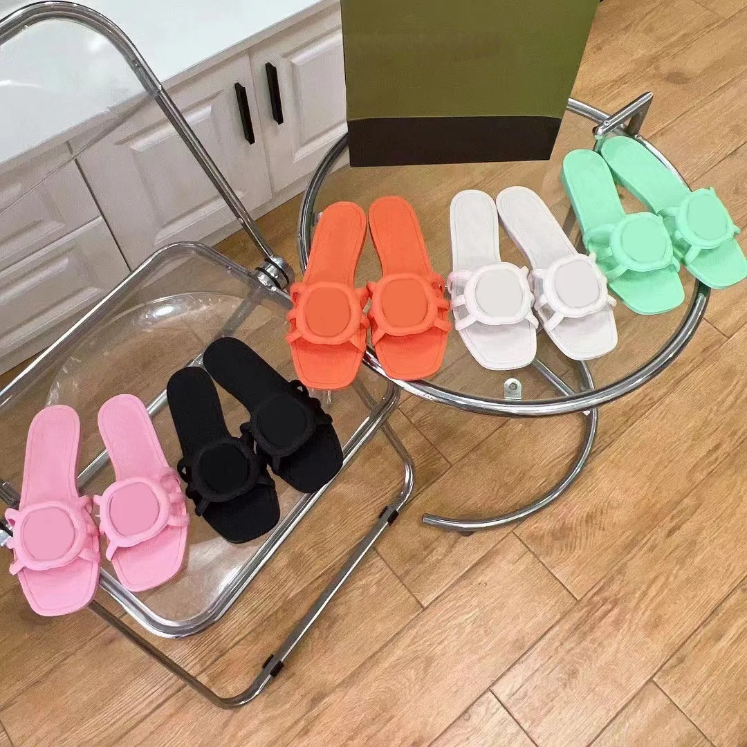 Summer Womens Slippers Sandals Designer Slippers Luxury Flat Heels Fashion Casual Comfort Flat Slippers Beach Slippers 35-41-image-985866557