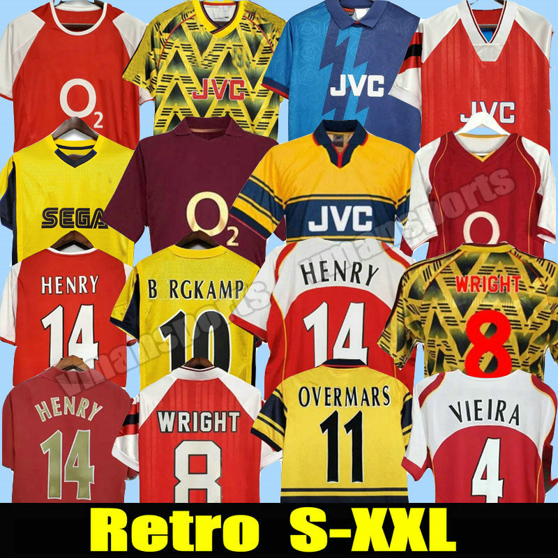 Retro SOCCER JERSEY HIGHBURY HOME FOOTBALL SHIRT PIRES REYES 02 03 05 06 98 99 94 95 ADAMS Persie 96 97 Galla 86 87 89 WRIGHT HENRY-image-986128179