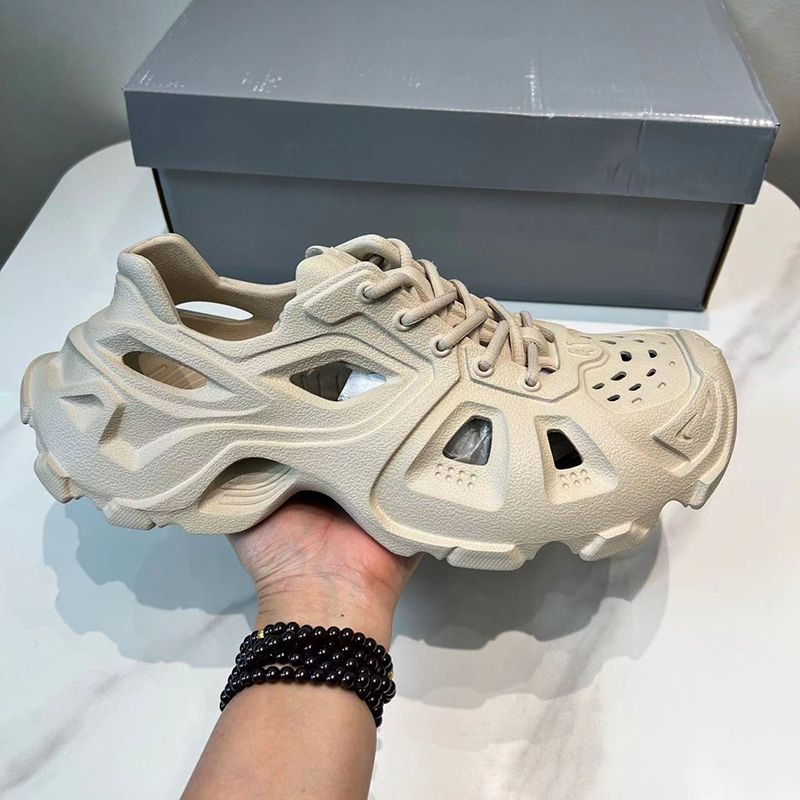 Designer Sandals For Men Women Paris 22FW HD Lace-up Sneaker Sandal Black Beige Pink Rubber Slippers Luxury Slides Summer Beach Sandal Mens Slide-image-986384070